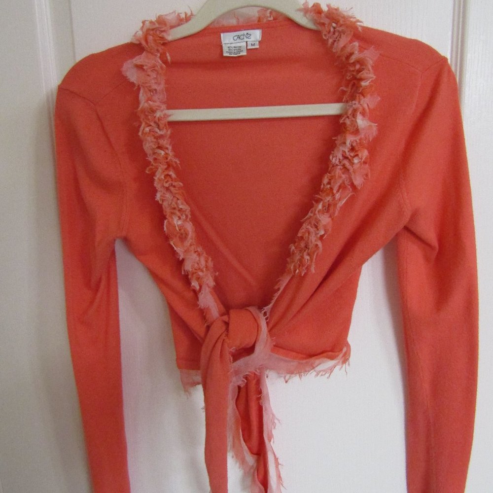 Tie front cardigan top